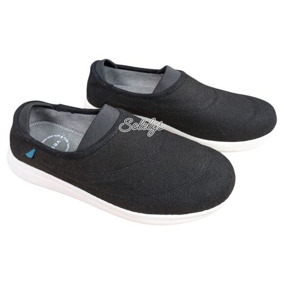Vessi Sunday Mens 10 Granite Black Waterproof Slipper Dyma-Wool Slip-On Shoe - Picture 4 of 10